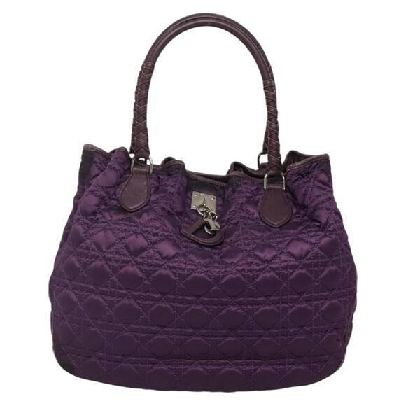 DIOR Canage Tote Bag Nylon Purple Silver - Picture 2 of 12